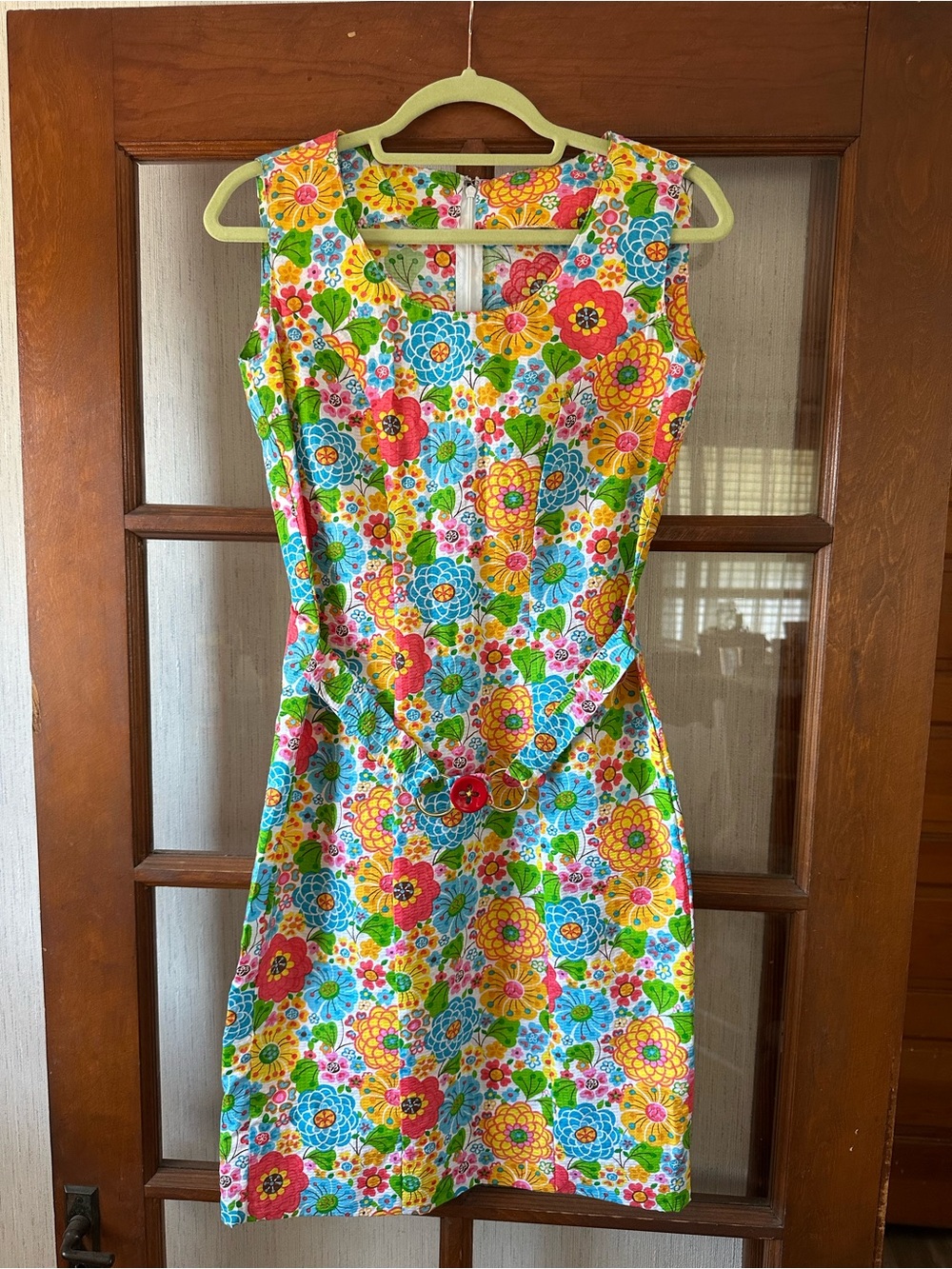 Vibrant Floral Retro Dress